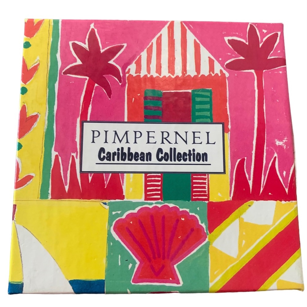 Vtg Pimpernel Caribbean Collection Set of 4 Coasters Cayman Islands